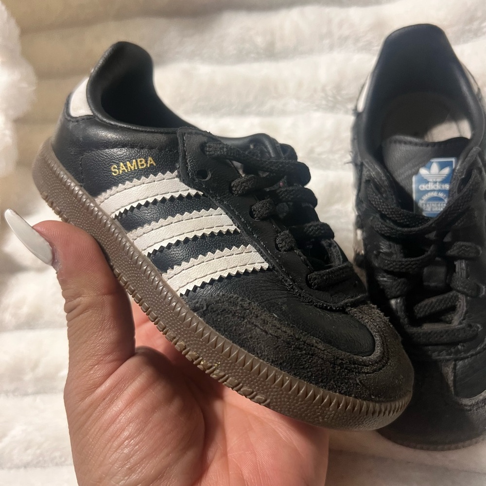 Adidas Samba Kids Black and White Sneakers